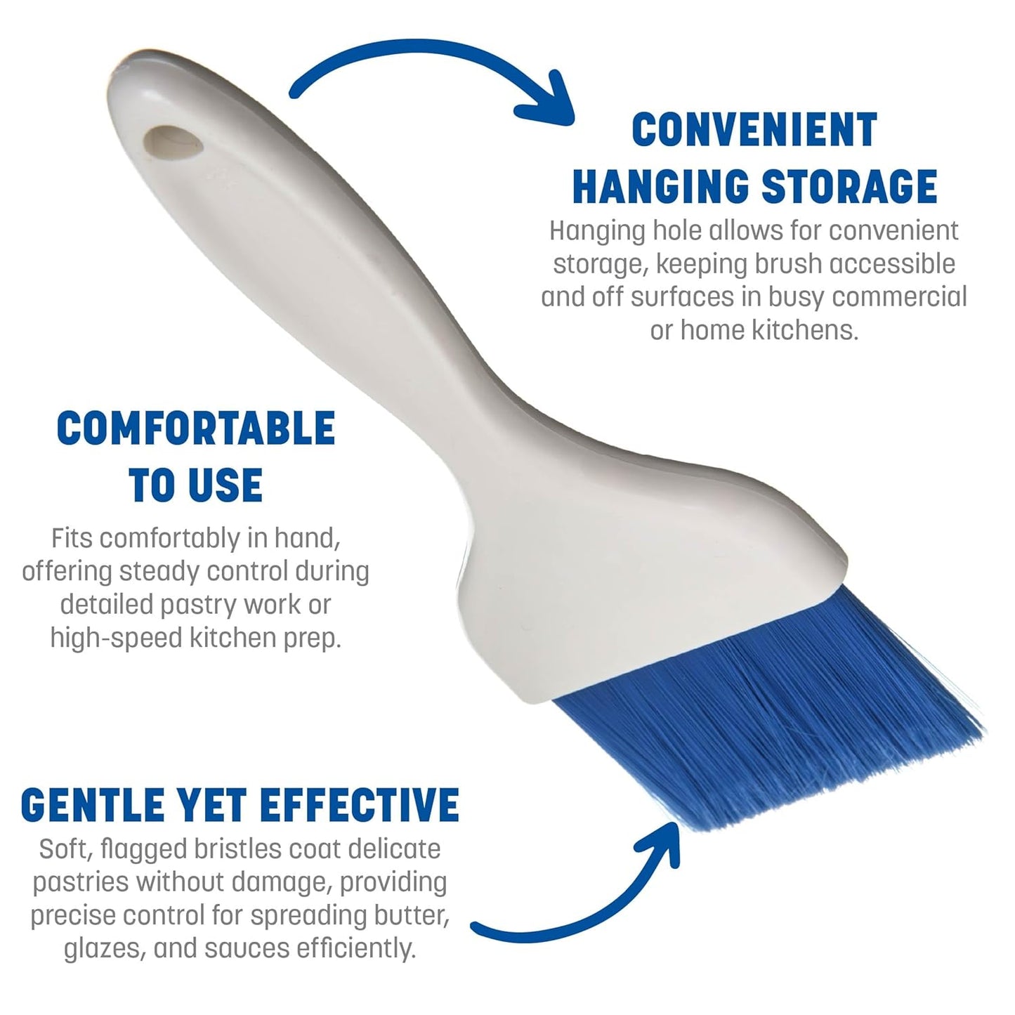 Carlisle FoodService Products 4039214 Galaxy Pastry Brush, 3", Blue