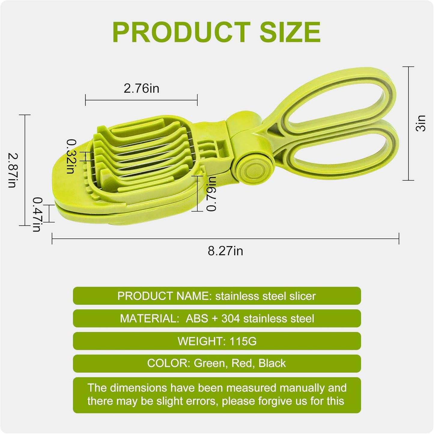 Fruit Slicer, Strawberry, Banana, Kiwi Cutter, Egg Slicer for Hard Boiled Eggs, for Fruit Sausages, Cucumbers, Mushroom Cutter, Rapid & Safe Slicing Kitchen Gadgets (Red)