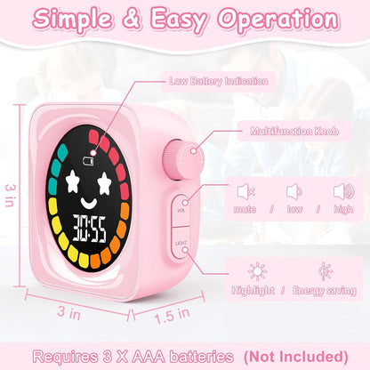 Visual Timer, 99 Minute Digital Kitchen Desk Timer for Office Supplies Home Productivity Management Tool Countdown Count Up, White