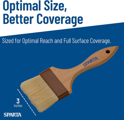 SPARTA Kitchen Basting Brush – 4037300 Basting Brush for Cooking Flat Boar Bristle Brush, Hardwood Handle for Kitchens, Restaurants, Catering, High Heat Food Prep, 1.5in