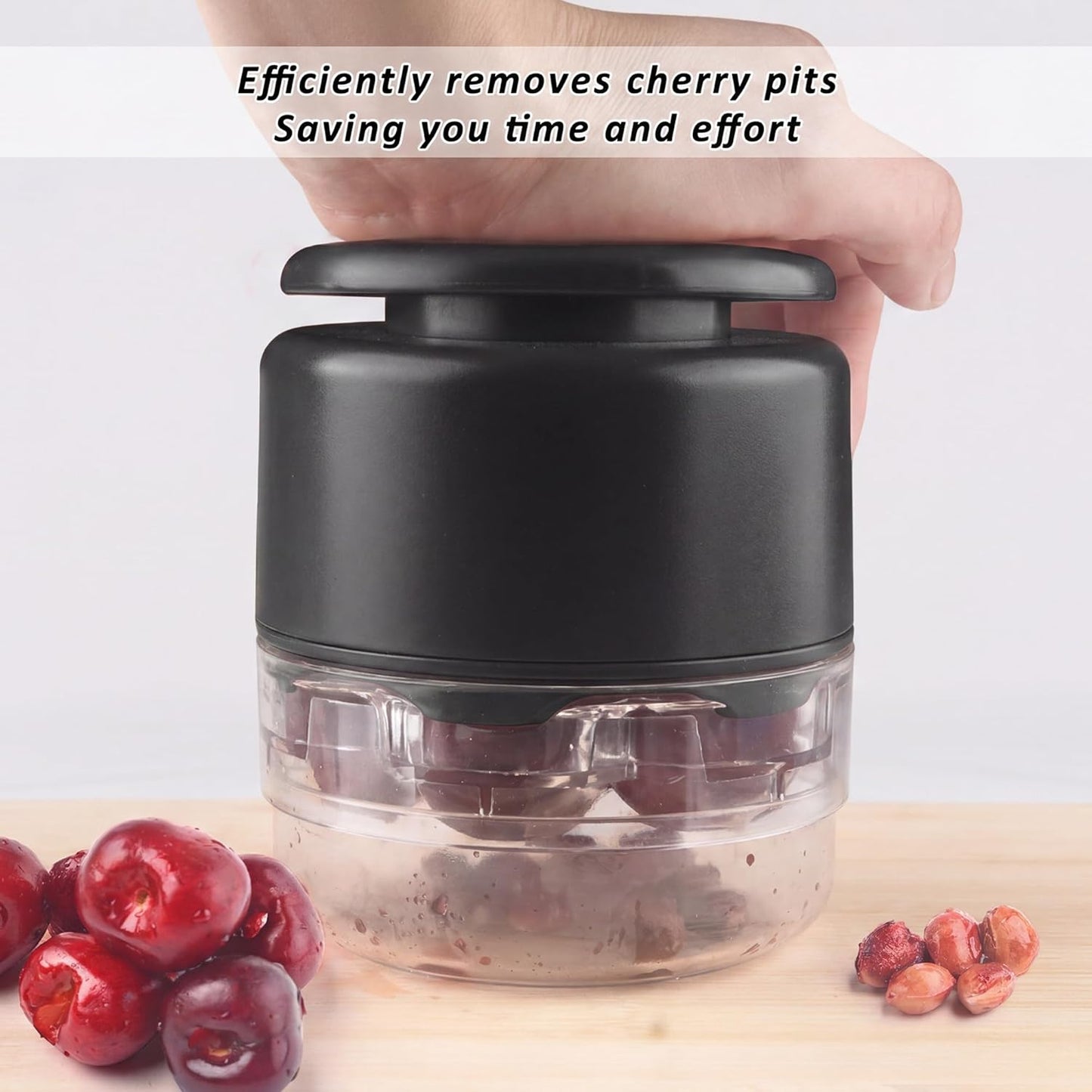 Cherry Pitter Multi 7-IN-1 Stainless Steel Cherry Pitter Tool Cherries Corer Making Cherry Jam (Red)