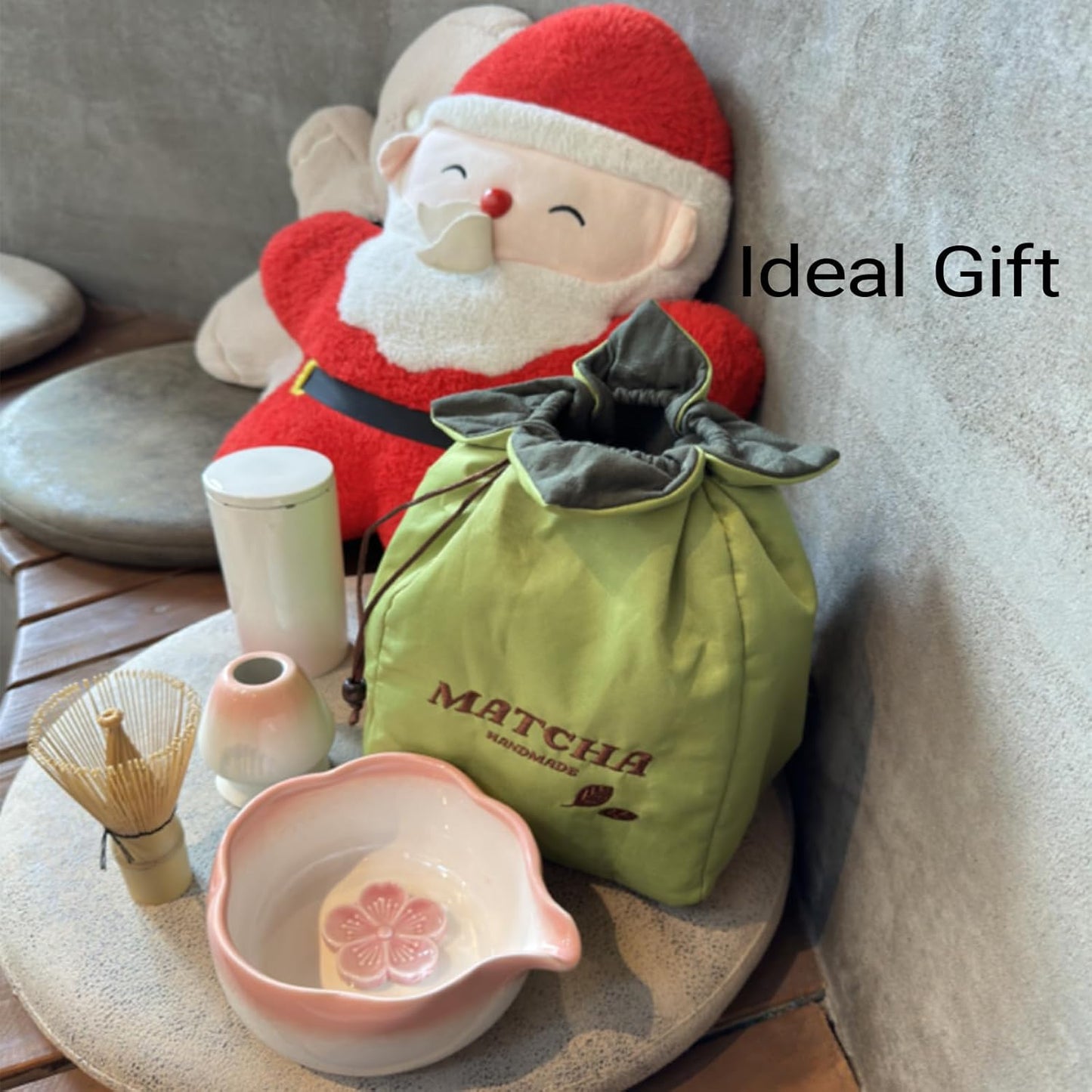 10 Sets Matcha with Whisk, Matcha Bowl with Whisk Holder and Spoon Rest All In One Bag, Sakura pink and Green, Perfect for Enthusiasts, Gift-giving