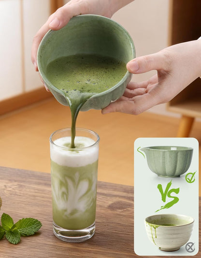Matcha Whisk Set, 7 Pcs, Matcha Kit Includes Matcha Bowl, Matcha Whisk and Holder, Bamboo Scoop, Spoon, Sifter and Tea Towel, Matcha Set, Gift for Matcha Lovers & Beginners (Pink)