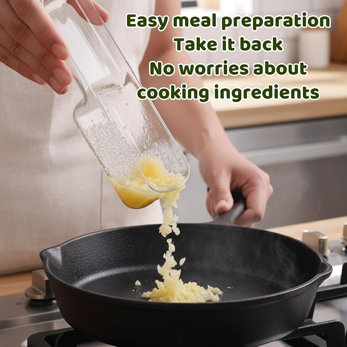 3-in-1 Garlic Slicer Super Thin,Garlic Ginger Grinder Set with 1 Grater and 2 Cleaning Brushes, Stainless Steel Blades, ABS and PET Material, Easy to Use and Clean, Kitchen Essential
