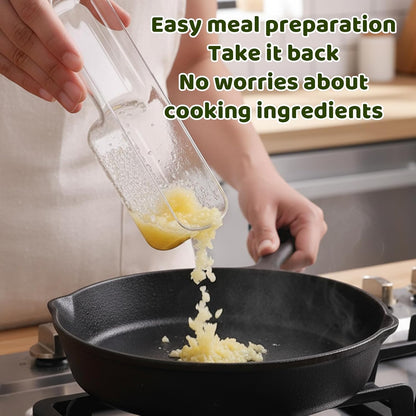 3-in-1 Garlic Slicer Super Thin,Garlic Ginger Grinder Set with 1 Grater and 2 Cleaning Brushes, Stainless Steel Blades, ABS and PET Material, Easy to Use and Clean, Kitchen Essential