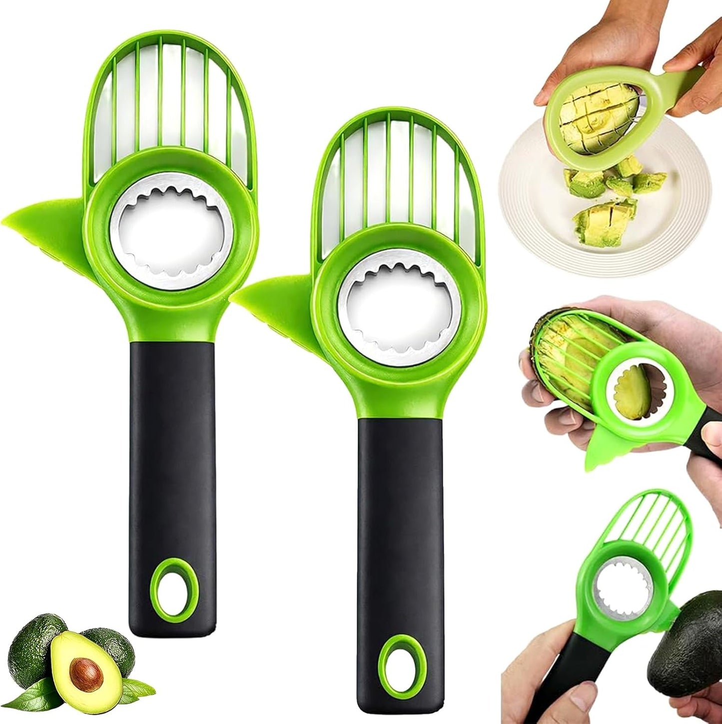 3-in-1 Avocado Slicer Tool, New Avocado Pitter, Multifunctional Avocado Tool for Kitchen Helper, Avocado Cutter, Corer, Peeler, Avocado Peeler for Kitchen (1PCS)