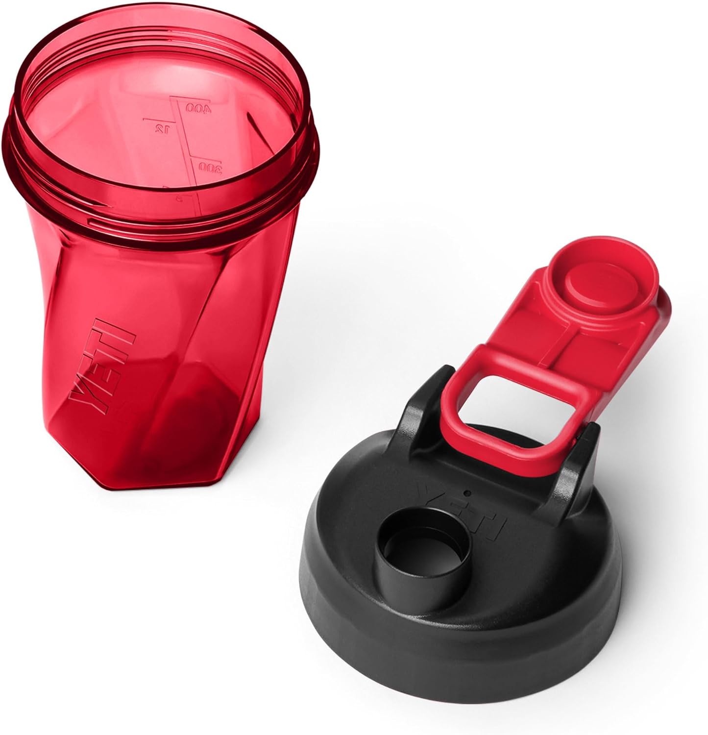 YETI Yonder Helimix Vortex Blender Shaker Bottle Holds up to 20oz | No Blending Ball or Whisk | USA Made | Portable Pre Workout Whey Protein Drink Shaker Cup | Dishwasher Safe, Clear