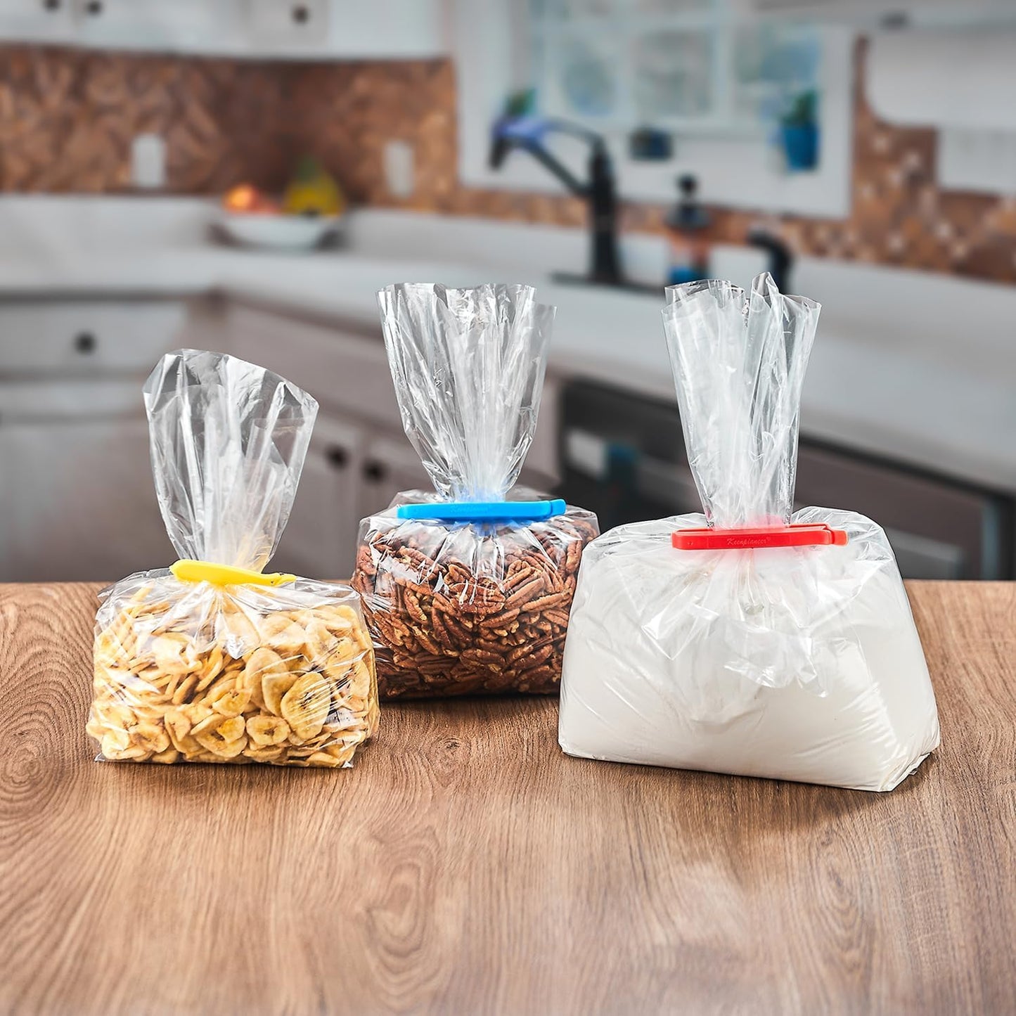Keenpioneer Decorating/Icing Bag Sealing Clips, 60 Pack, Multipurpose for Food and Snack Storage, 3inch, 4inch and 6inch long