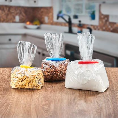 Keenpioneer Decorating/Icing Bag Sealing Clips, 60 Pack, Multipurpose for Food and Snack Storage, 3inch, 4inch and 6inch long