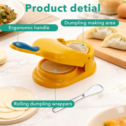 2PCS 2 In 1 Dumpling Maker, Empanada Maker Press with 2 Spoon Pierogi Maker Kitchen Press Ravioli Mold Manual Pastry Dumpling Wrapper Machine for Chinese Food, Perogies, Pierogi, Hand Pie