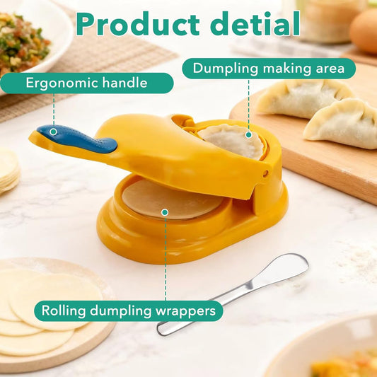 2PCS 2 In 1 Dumpling Maker, Empanada Maker Press with 2 Spoon Pierogi Maker Kitchen Press Ravioli Mold Manual Pastry Dumpling Wrapper Machine for Chinese Food, Perogies, Pierogi, Hand Pie
