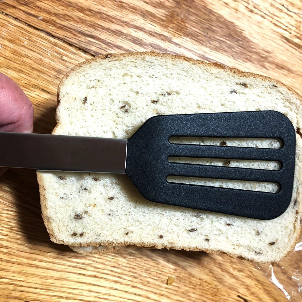 Mini Silicone Serving Tongs Set of 3, Small Kitchen Tongs (7 inch) with Silicone Tips and Stainless Steel Handle, Cooking Tongs for Salads, Pasta, Steaks, Vegetables