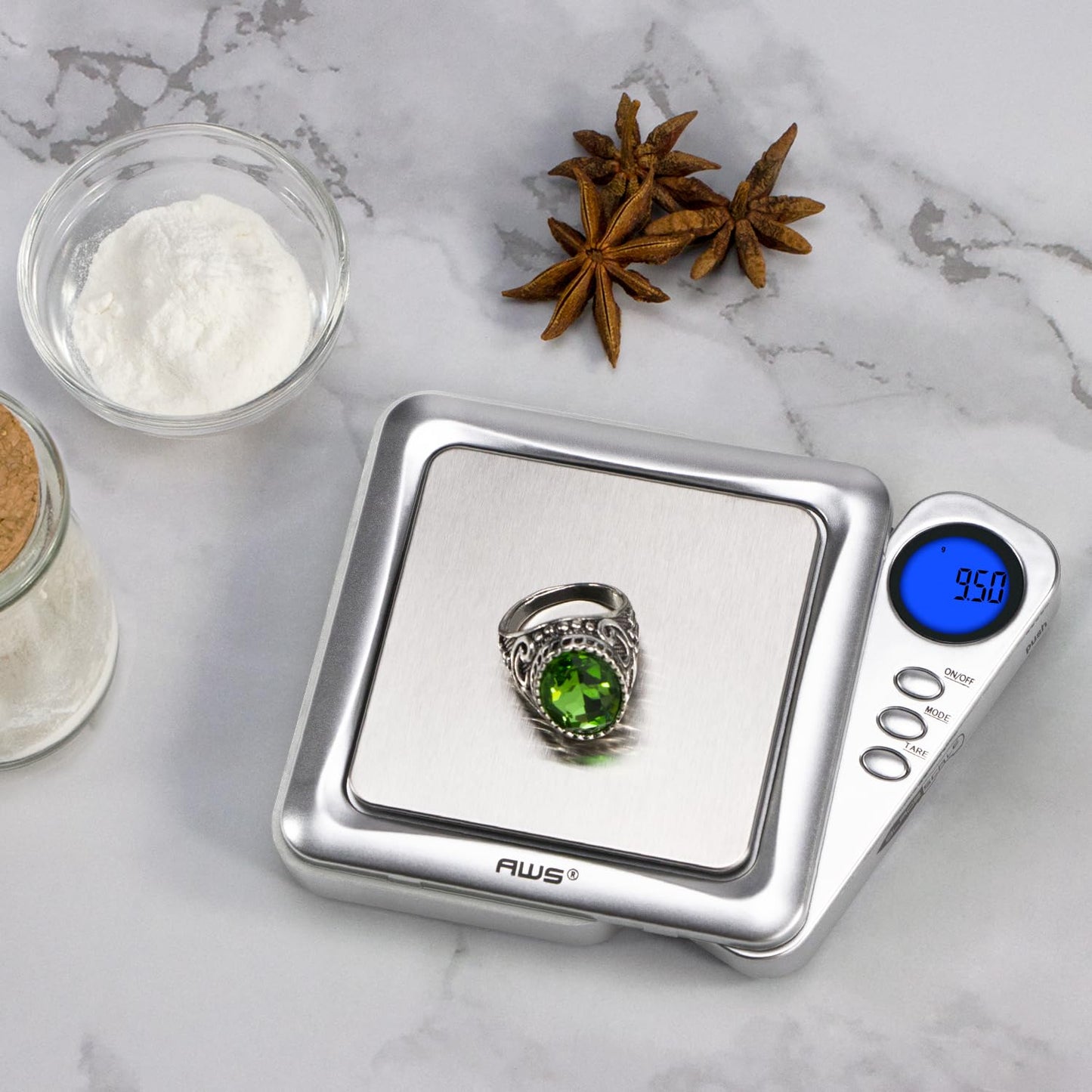 American Weigh Scales Blade Series Digital Pocket Gram Scale 1000g x 0.1g | Precision Mini Scale 0.1g Accuracy, Pocket Scale for Kitchen, Gold, Gems & Coin Scale, Smart Digital & Compact Scale