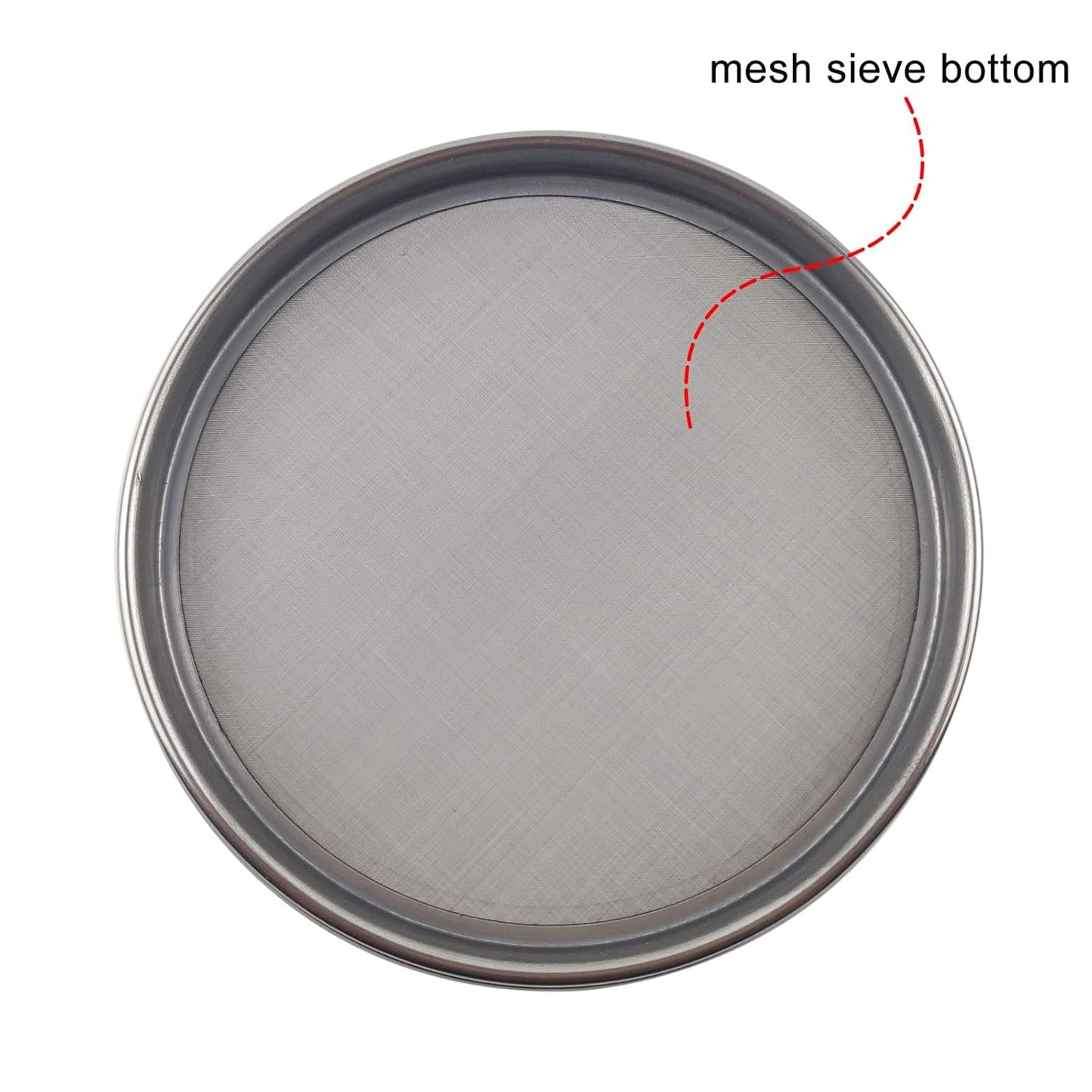 LABALPHA 70 Mesh Lab Sieves, Test Sieve #70 Mesh, 4'' Diameter, 304 Stainless Steel Wire Cloth (0.22mm)