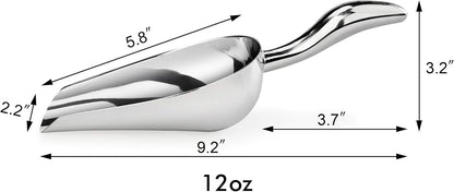New Star Foodservice 1028508 Stainless Steel Bar Ice Flour Utility Scoop, 6-Ounce