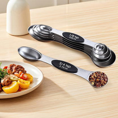 Pack of 8 Stainless Steel Magnetic Measuring Spoons Set, Cordless Handheld, Lightweight, Double Run Time for Lawn 1