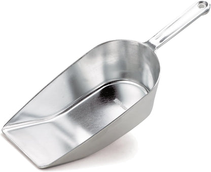HIC Kitchen Flat Bottom Food Utility Scoop, 7.5-Inch, 185-Millimeter, Set of 2, Commercial-Grade Anodized Cast Aluminum