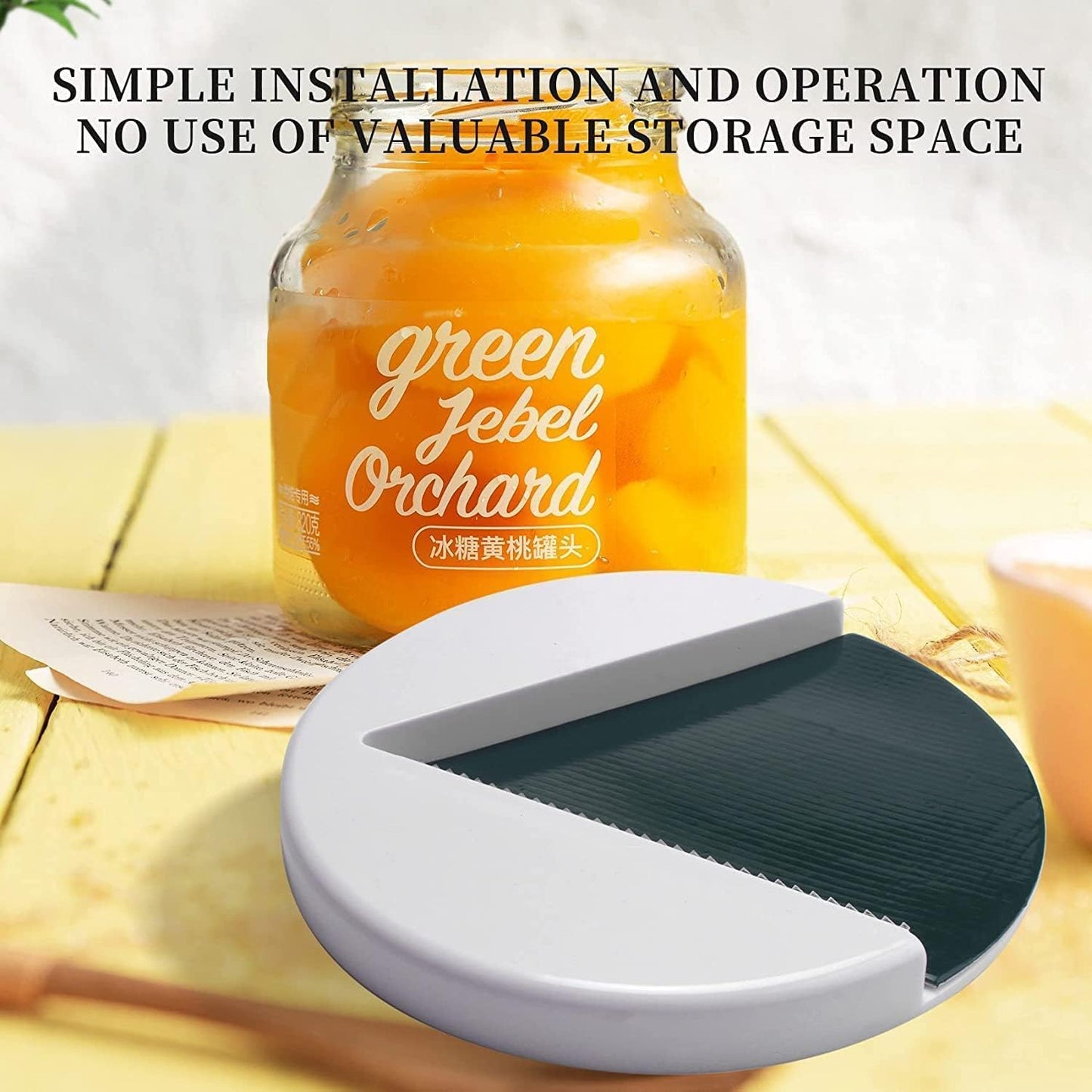 Jar Opener Under Cabinet, Multi Function Easy Grip Jar Opener, One Handed Jar & Bottle Opener - Removes Tight Jar Lid for Seniors with Arthritis - Essential Kitchen Gadgets for Home Assistance