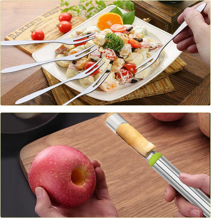 17 Pack Melon Baller Scoop Set - 4 in 1 Stainless Steel Fruit Tool Set Fruit Scooper Seed Remover with Fruit Vegetable Cutter Shapes Set Fruit Peeler for Fruit Slicer Dig Pulp Separator (A)
