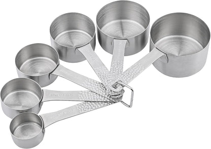 Smithcraft Measuring Spoons Set 7, Copper Plated Measuring Spoons Set for Baking & Kitchen, Metric &US Stainless Steel Measure Tools with Leveler for Dry & Liquid