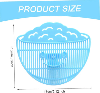 Clip on Strainer 4x5 Inch Food Grade PP "Rice in Bowl" Clip on Strainer for Pots with Smiling Expression for Rice/Noodle/Fruit/Vegetable Washing