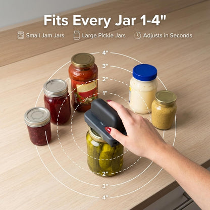 Jokari Easy Grip Adjustable Jar Opener to Open Jars with Lids of Virtually Any Size. Perfect Kitchen Gadget Accessory So Anyone With Arthritis, Weak Grip Strength or Sore Hands Can Twist Tops Easily