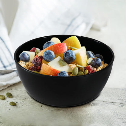 4-Piece Classic Plastic Prep Bowls with Lids, Nesting Plastic Small Mixing Bowl Set for Mixing, Baking, Prepping, Cooking and Serving Food, Microwave and Dishwasher Safe