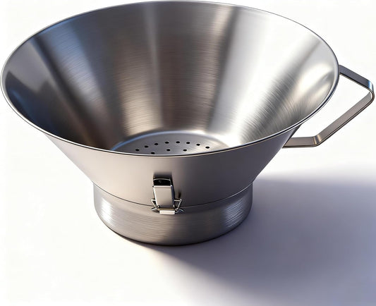 Grease Strainer for Ground Beef – Stainless Steel Grease Funnel with Oil Catcher, Large Capacity Lard Strainer for Broth, Tallow, and Fryer Oil in Home or Commercial Kitchens