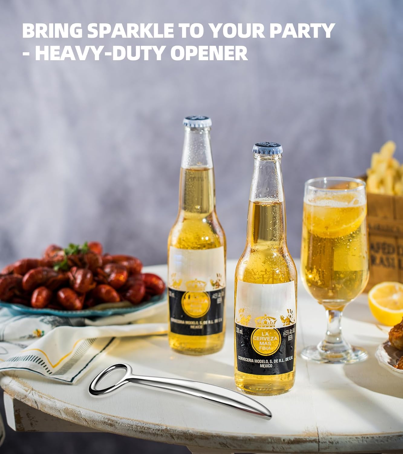 Ugotit Beer Bottle Opener, Heavy Duty Manual Bartender Bottle Opener, Rust-Proof Cool Craft Beer Gift for Home Bar, Camping, Wedding & Bar Accessories, Zinc Alloy