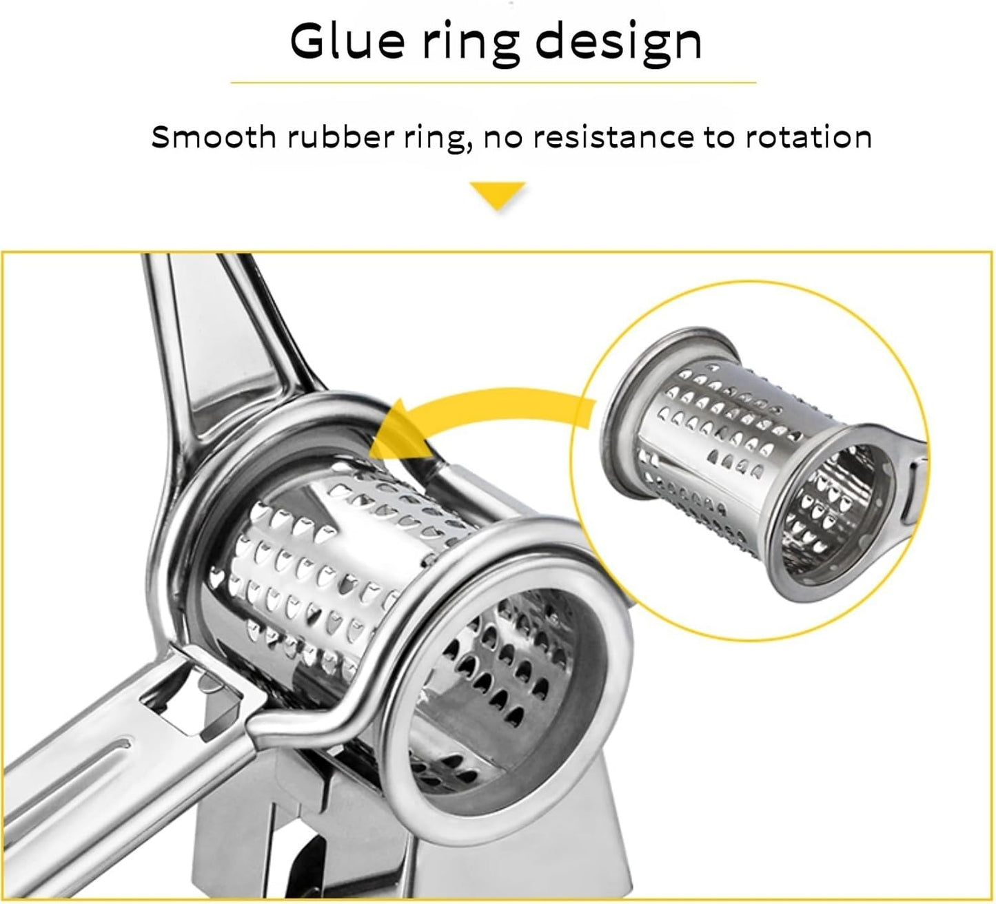 Manual Rotary Cheese Grater Stainless Steel Parmesan Grater, Hand Crank Cheese Graters, Cheese Shredder Slicer Handheld for Hard Cheese Chocolate Nuts Kitchen Parmesan