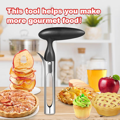 Apple Corer Tool with Sharp Serrated for Pears,Premium Apple Core Remover,Easily Core Fruits,Fruit Flesh Separator Apple Core Puller（Red）
