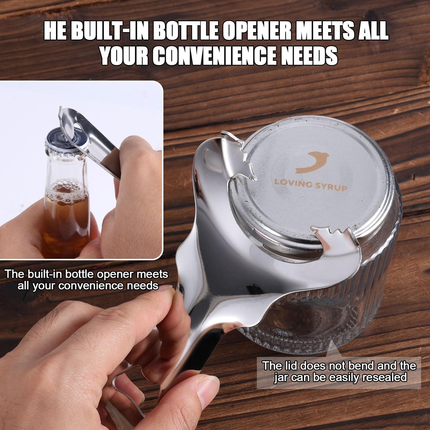 2pcs Jar Opener for Mason Jar, Stainless Steel Opener Multifunctional Canning No Lid Dent Or Damage Lid Bottle Handheld Top Remover Tool for People with Weak Hands