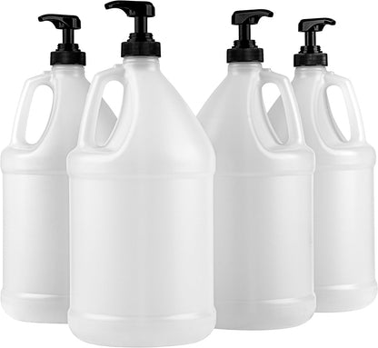 Kitchentoolz 1-Gallon Plastic Jug with Pump Dispenser - Ideal for Epoxy Resin, Laundry Detergent, Liquid Soap, Snow Cone Syrup, Batter