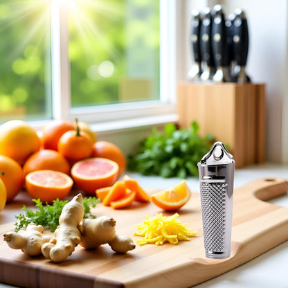 Multifunctional Kitchen Stainless Steel Ginger Garlic Nutmeg Grater Nut Walnut Lemon Hand Planer Tool Lemon Professional Kitchen Tool, Graters