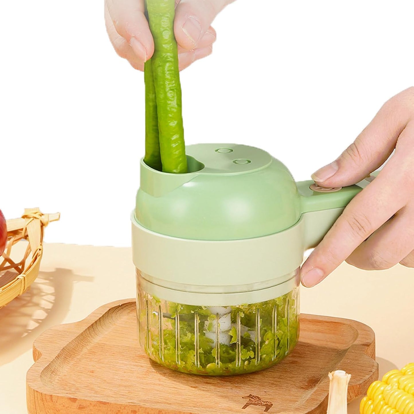 5 in 1 portable handheld electric vegetable cutting machine,Electric Vegetable Cutter, multi-functional vegetable and fruit electric cutting and shredding machine,choppers.