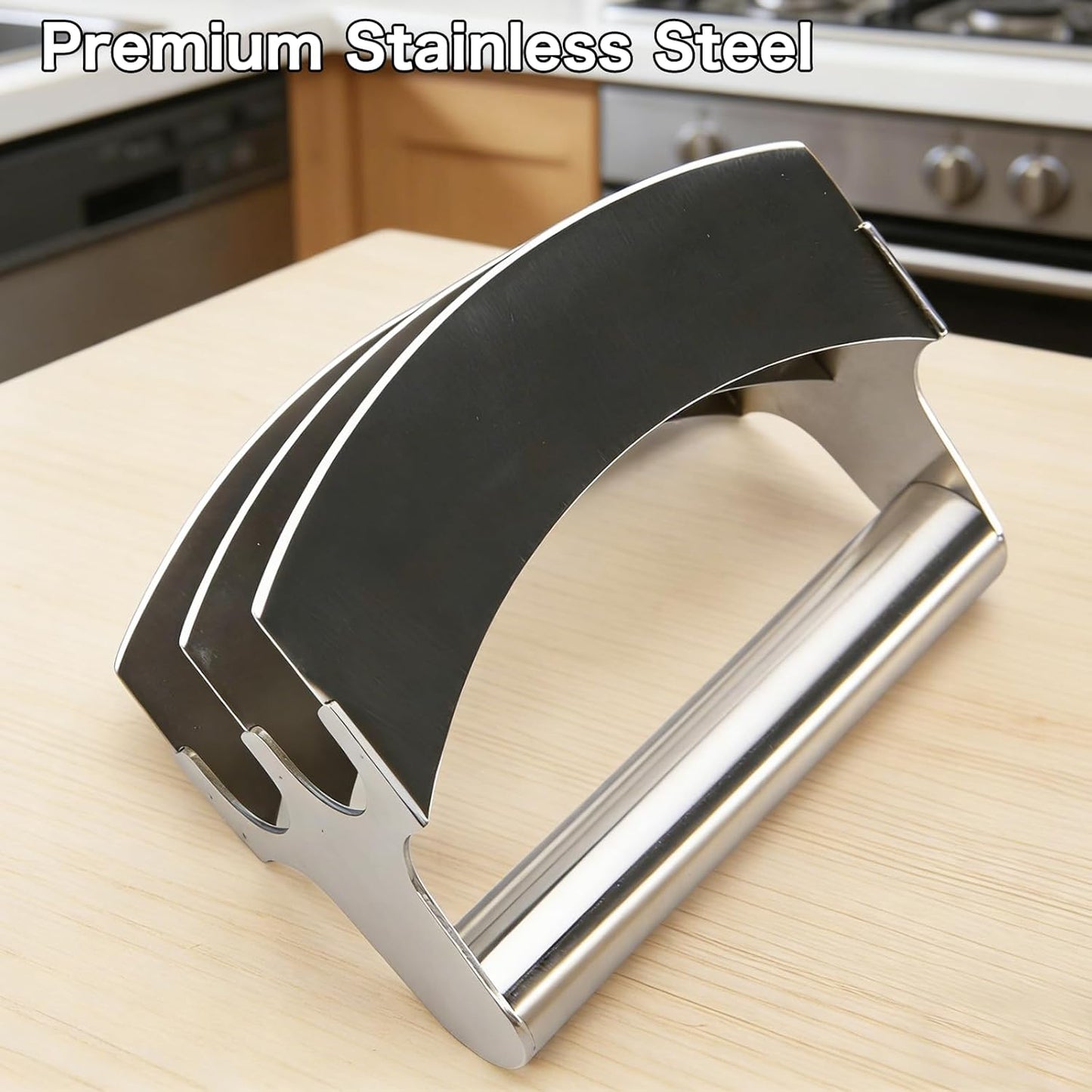 Professional 3-Blade Dough Cutter Bench Scraper | Non-Stick Baking Tools for Pasta Making Home Bakery| Stainless Steel Food Scraper Pastry Blender Kitchen Gadgets