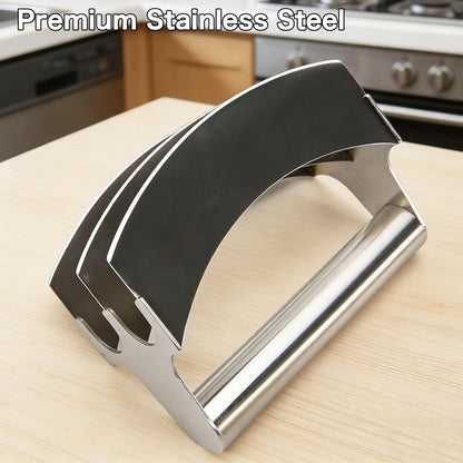 Professional 3-Blade Dough Cutter Bench Scraper | Non-Stick Baking Tools for Pasta Making Home Bakery| Stainless Steel Food Scraper Pastry Blender Kitchen Gadgets