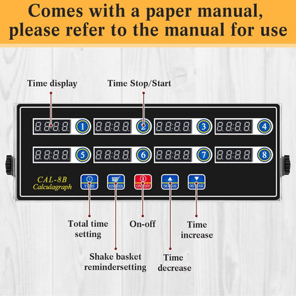 Relaxweex 2 Pack Commercial 8 Channel Digital Kitchen Timer, Multi-Countdown Timer with Loud Alarm & Large LCD Display, Wall Mount or Countertop for Restaurant, Fry Station, Baking & Lab Use