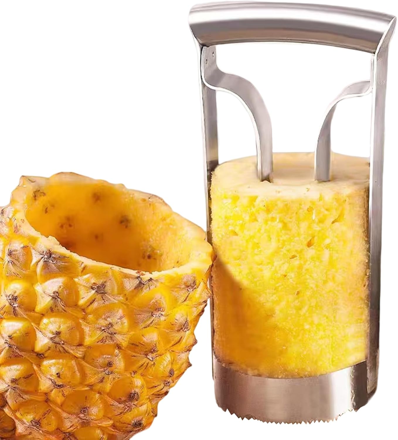 Pineapple Cutter Slicer And Corer, Pineapple Cutter Slicer Stainless Steel Pineapple Corer Fruit Core Remover for Kitchen Fruit Rings 10cm