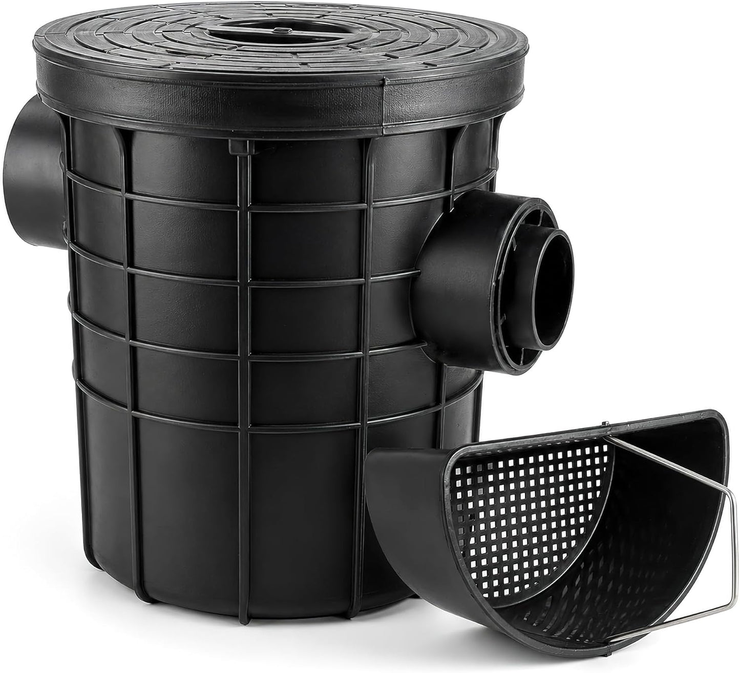 THOUSANDSUNNY Commercial Grease Trap, PE Plastic Side Inlet Grease Separator for Kitchen