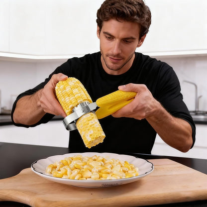 Stainless Steel Corn Peeler for Corn on the Cob,Corn on the Cob Stripper Tool with Adjustable and Non-Slip Handle