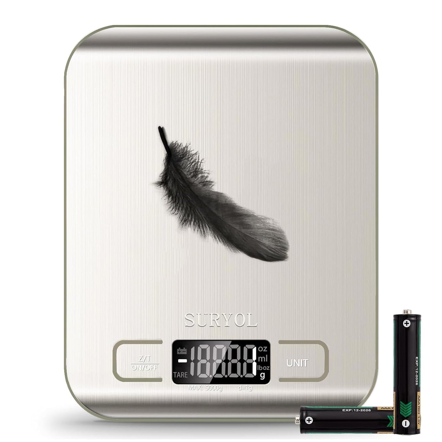 Food Kitchen Scale High-Precision Digital Scale Accurate Weighing for Baking & Cooking Enthusiasts(Silvery & Grayish Green)