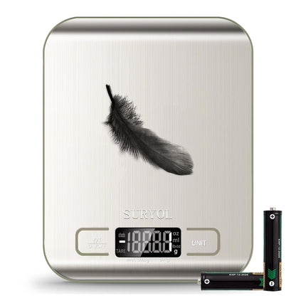 Food Kitchen Scale High-Precision Digital Scale Accurate Weighing for Baking & Cooking Enthusiasts(Silvery & Grayish Green)