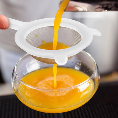 Ultra Fine Nylon Mesh Strainer, 80 Mesh Food Filter Sieve Colander with Plastic Handle for Kitchen Yogurt Juice Milk Honey