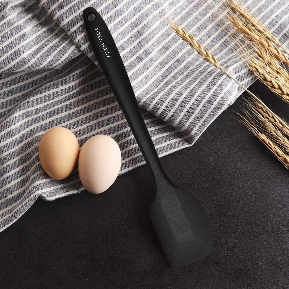 8 Inch Silicone Spatula Set, Food Grade High Temperature and Heat Resistant Spatulas, Dish-wash Safe, Rubber Kitchen Spatulas, Non-stick(Set of 4)