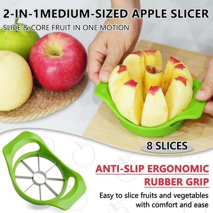 Apple Peeler Corer Slicer, 3.86 Inch Orbital Pear Peeler, Manual Apple Cutter Tool In 8 Slices for Potato Peach Kiwi Fruits