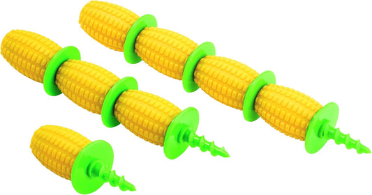 Kuhn Rikon Corn Holders - 8 Piece Set Yellow/Green, 2.75" x 1.2"