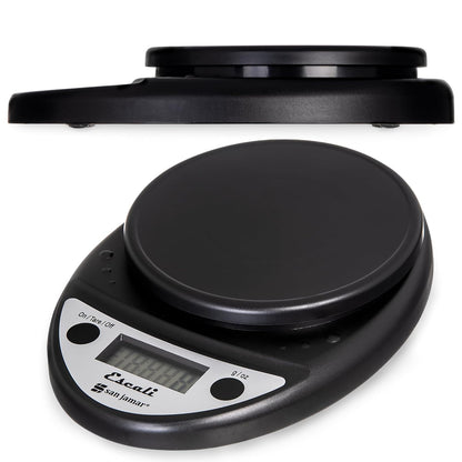 San Jamar Escali Primo NSF Listed Digital Scale, 11 lb/5 kg, Black (SCDGP11BK)