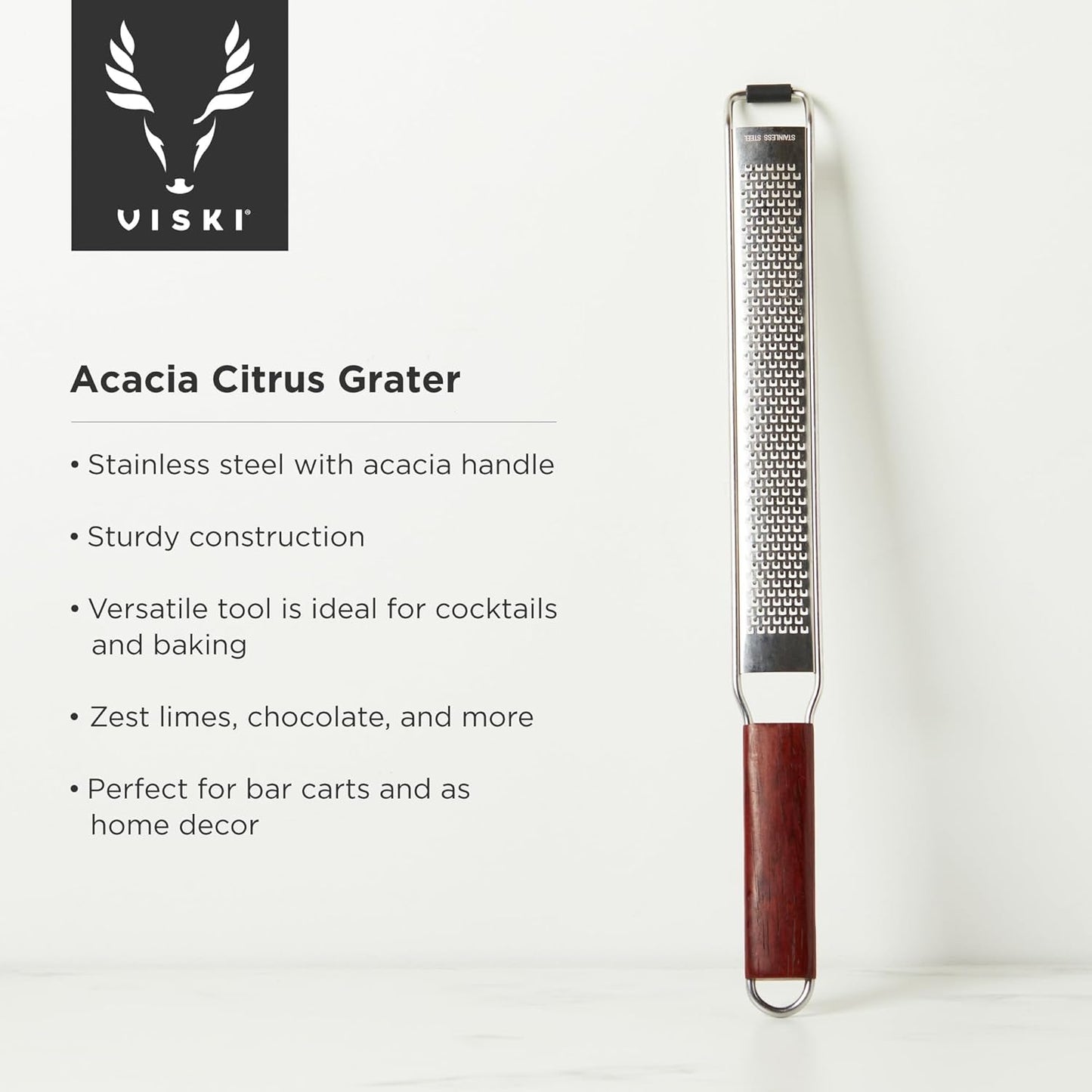 Viski Citrus Peeler Tool, Fruit Peeler for Cocktails, Bar Peeler Stainless Steel, Lemon Peeler, Professional Grade Cocktail Peeler, Bartender Tools