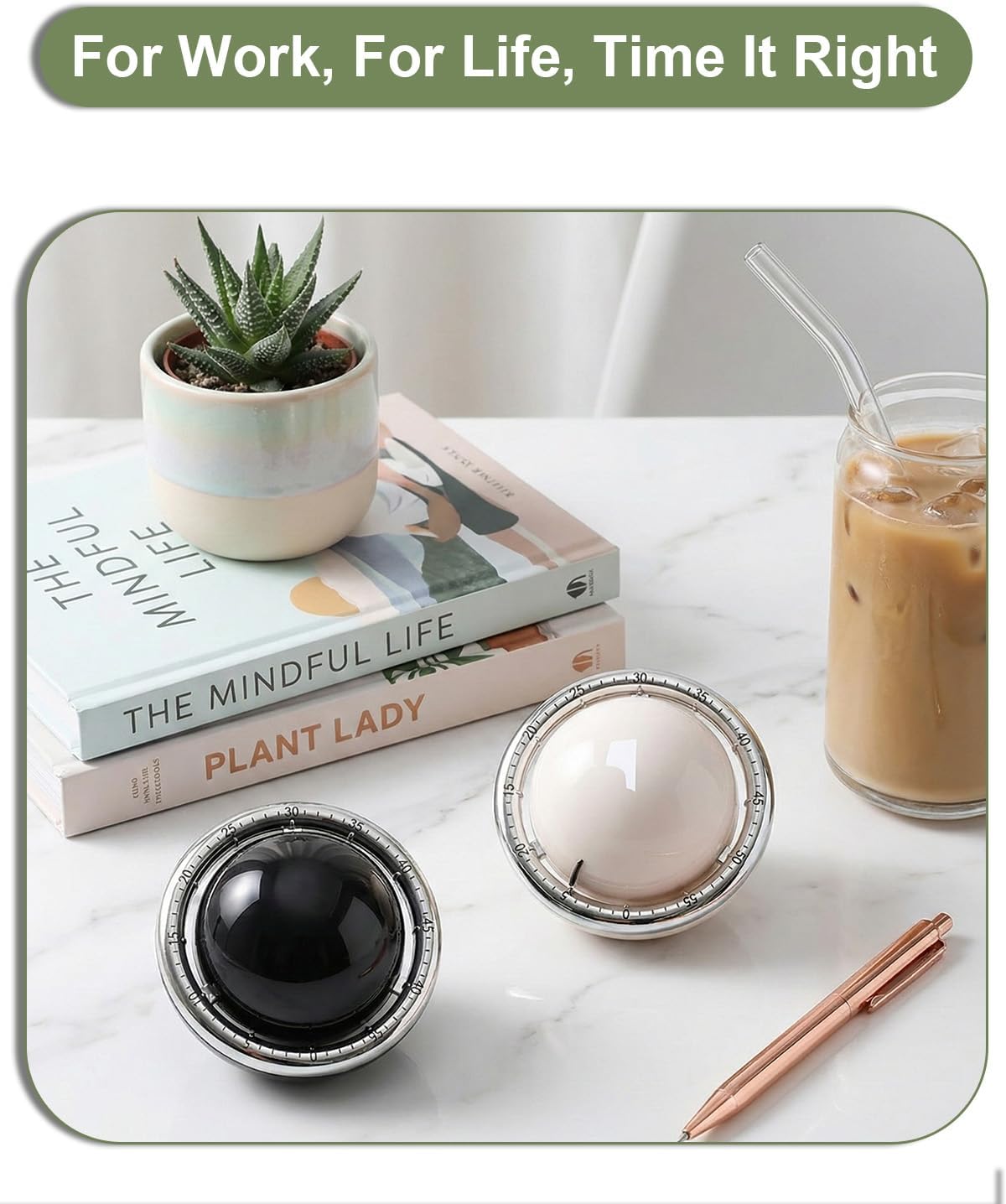 Kitchen Timer for Cooking, 60 Minutes Mechanical Timer - No Batteries Required, Stainless Steel Egg-Shape Cute Countdown Clock for Cooking, Learning, Exercises, Gaming